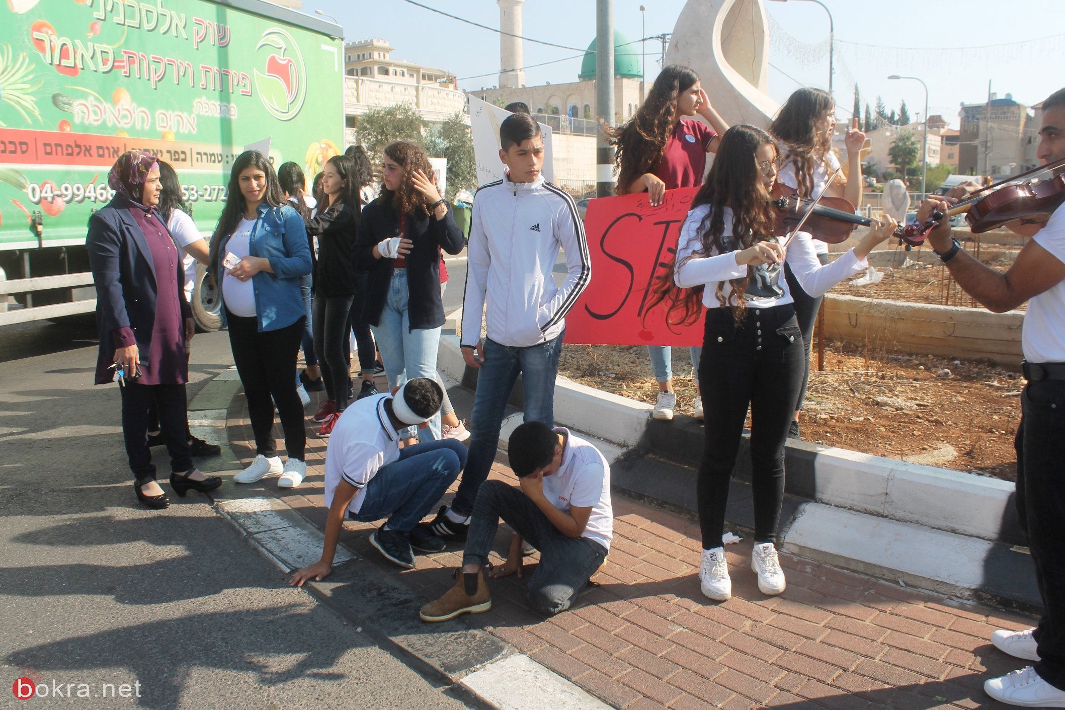 سخنين: مدرسة الحلان في فعالية "نعزف لكي لا ننزف " لمكافحة العنف والجريمة-21