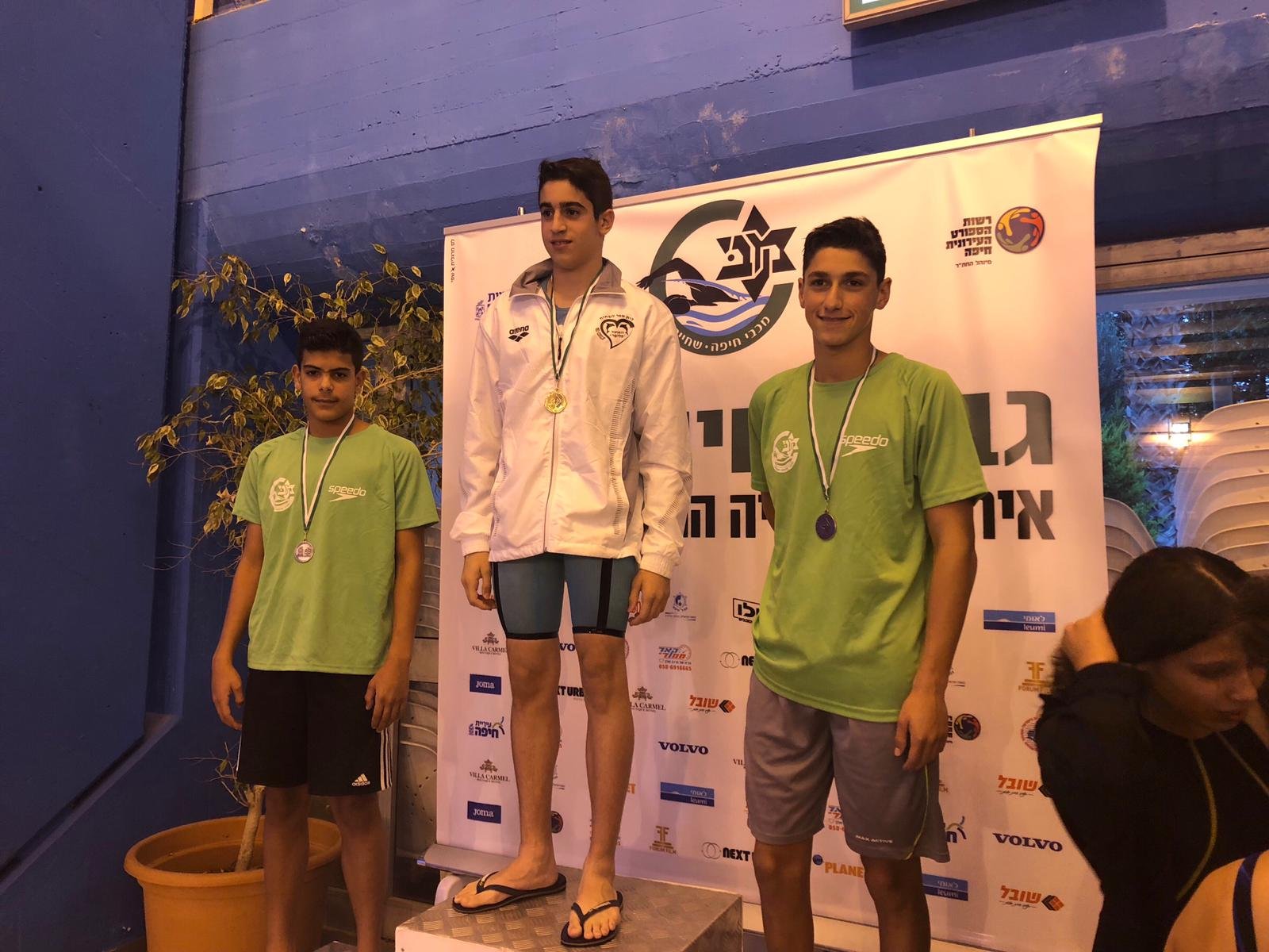 بشار ابو حرش من حيفا يحصل على مراتب متقدمة في بطولة الدولة للسباحة-3