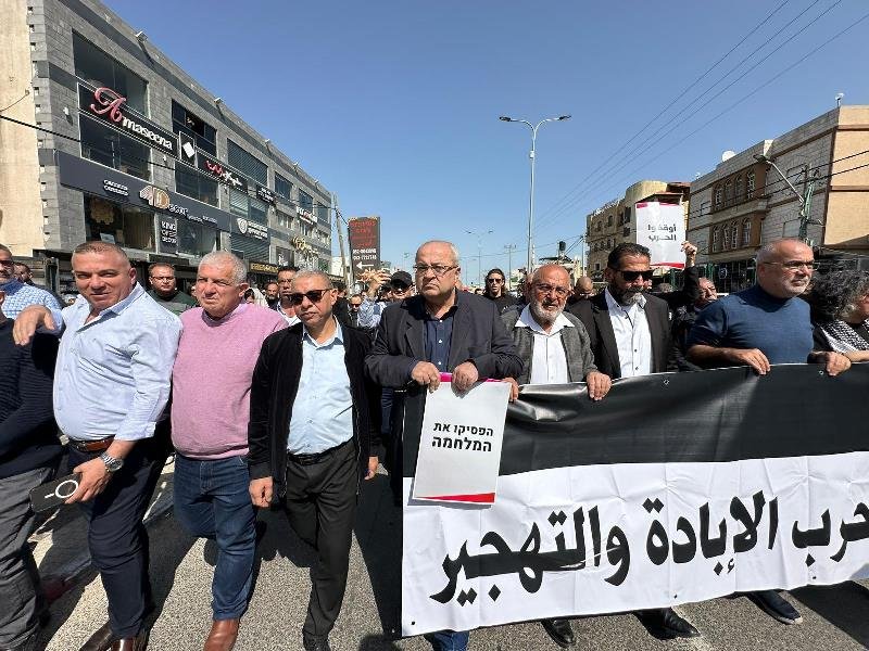 اختتام المظاهرة الحاشدة في كفركنا لوقف الحرب على غزة بمشاركة الآلاف-0