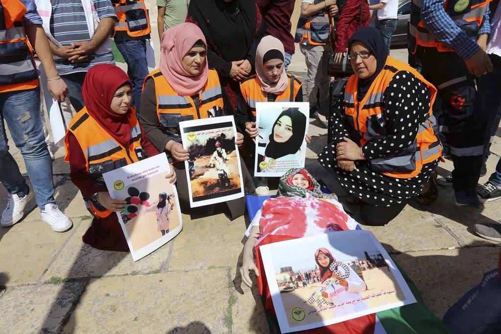 وقفة تضامنية في بيت لحم احتجاجا على إعدام المسعفة رزان النجار-3