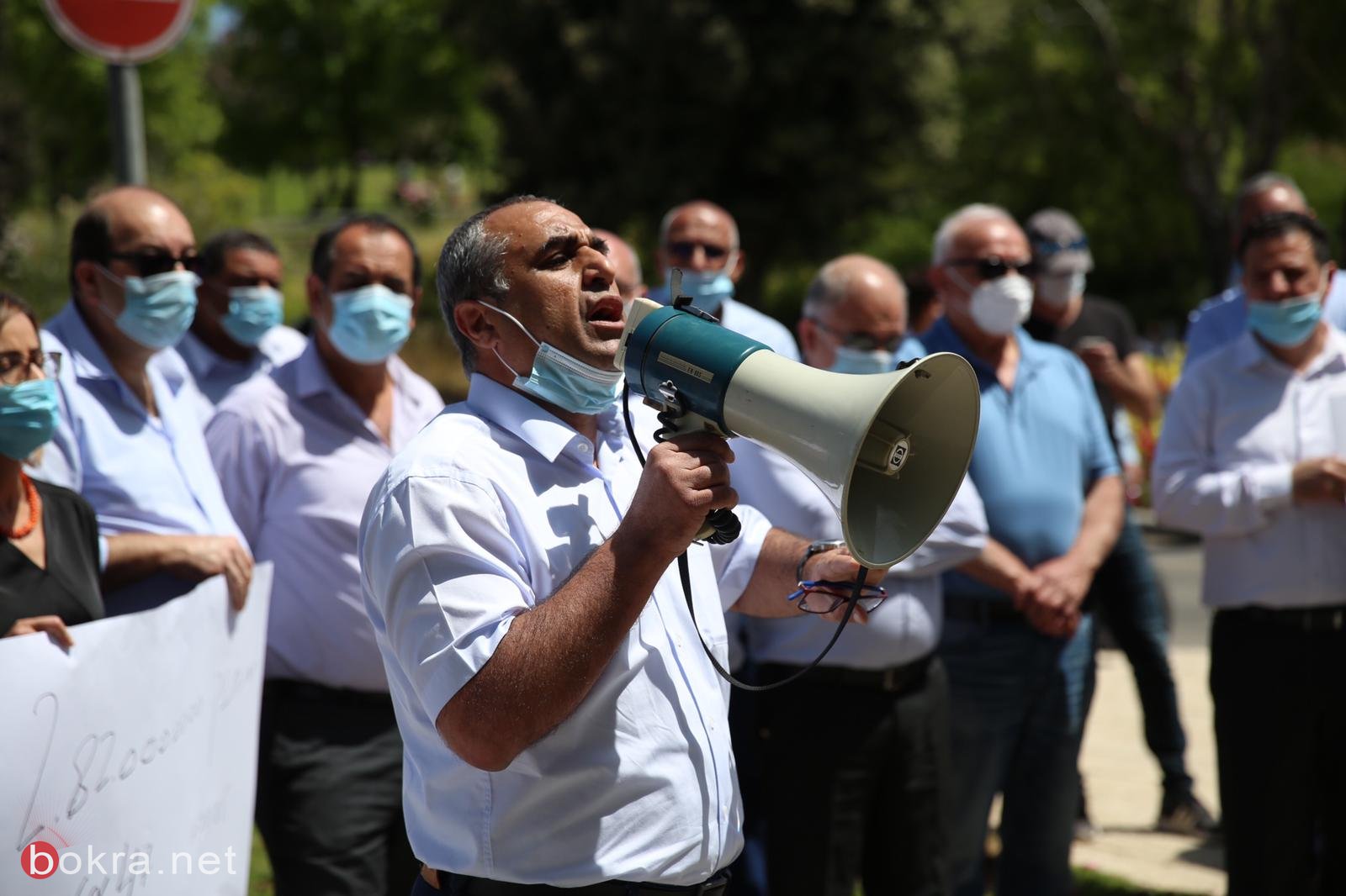 رؤساء السلطات المحلية وأعضاء الكنيست العرب يتظاهرون في القدس للمطالبة بالميزانيات-0