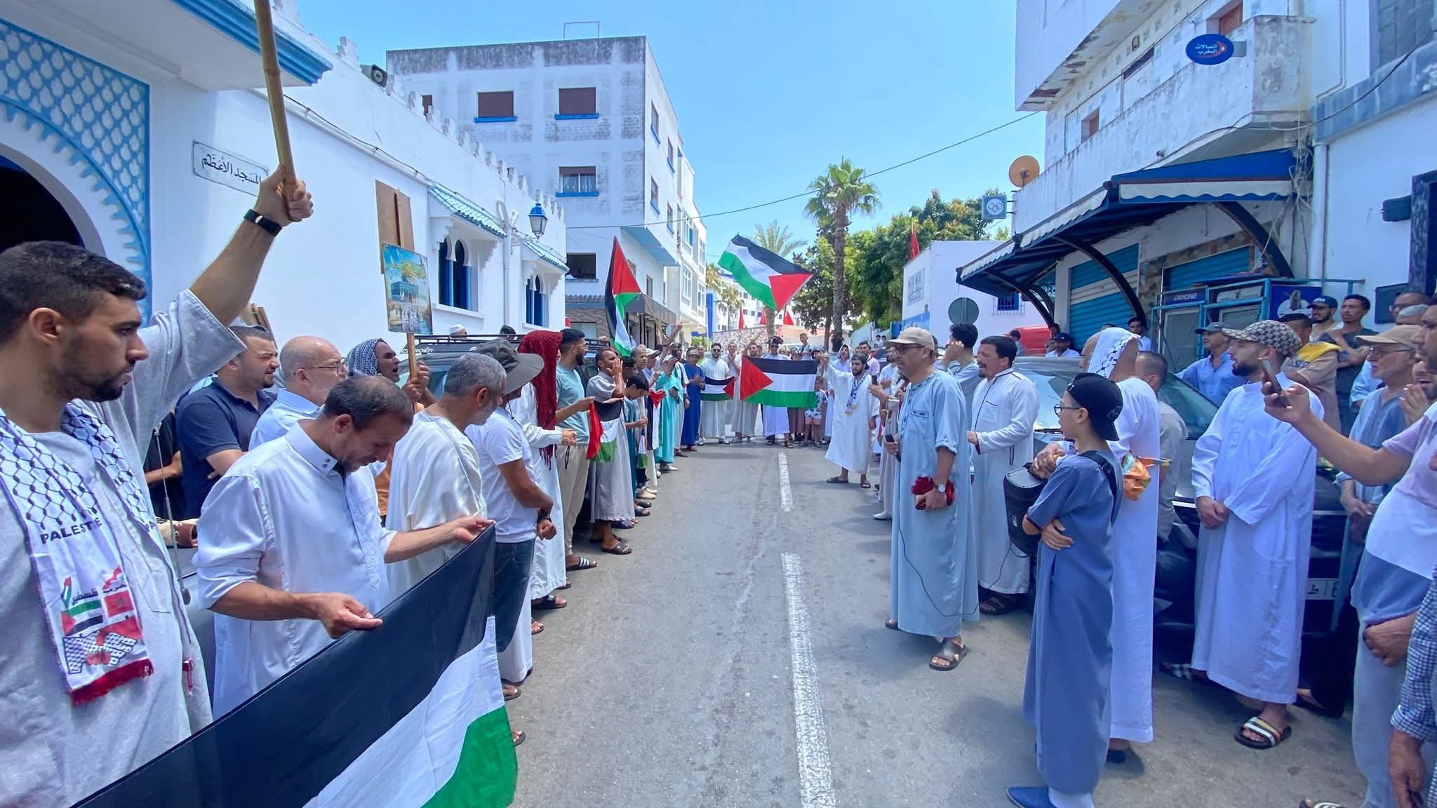 100 مظاهرة في المغرب تندد بالعدوان على غزة وتطالب بوقف الحرب-1