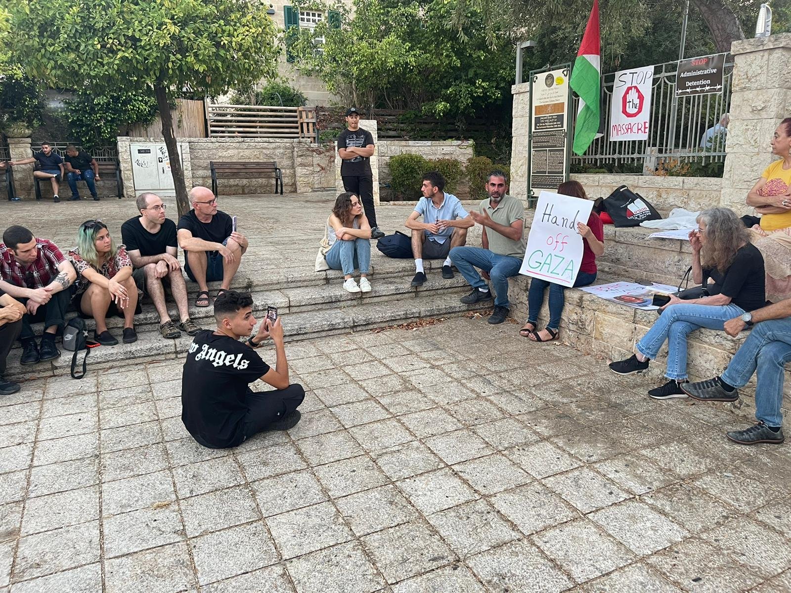 حيفا: وقفة تضامنية مع غزة ضد العدوان الإسرائيلي-0