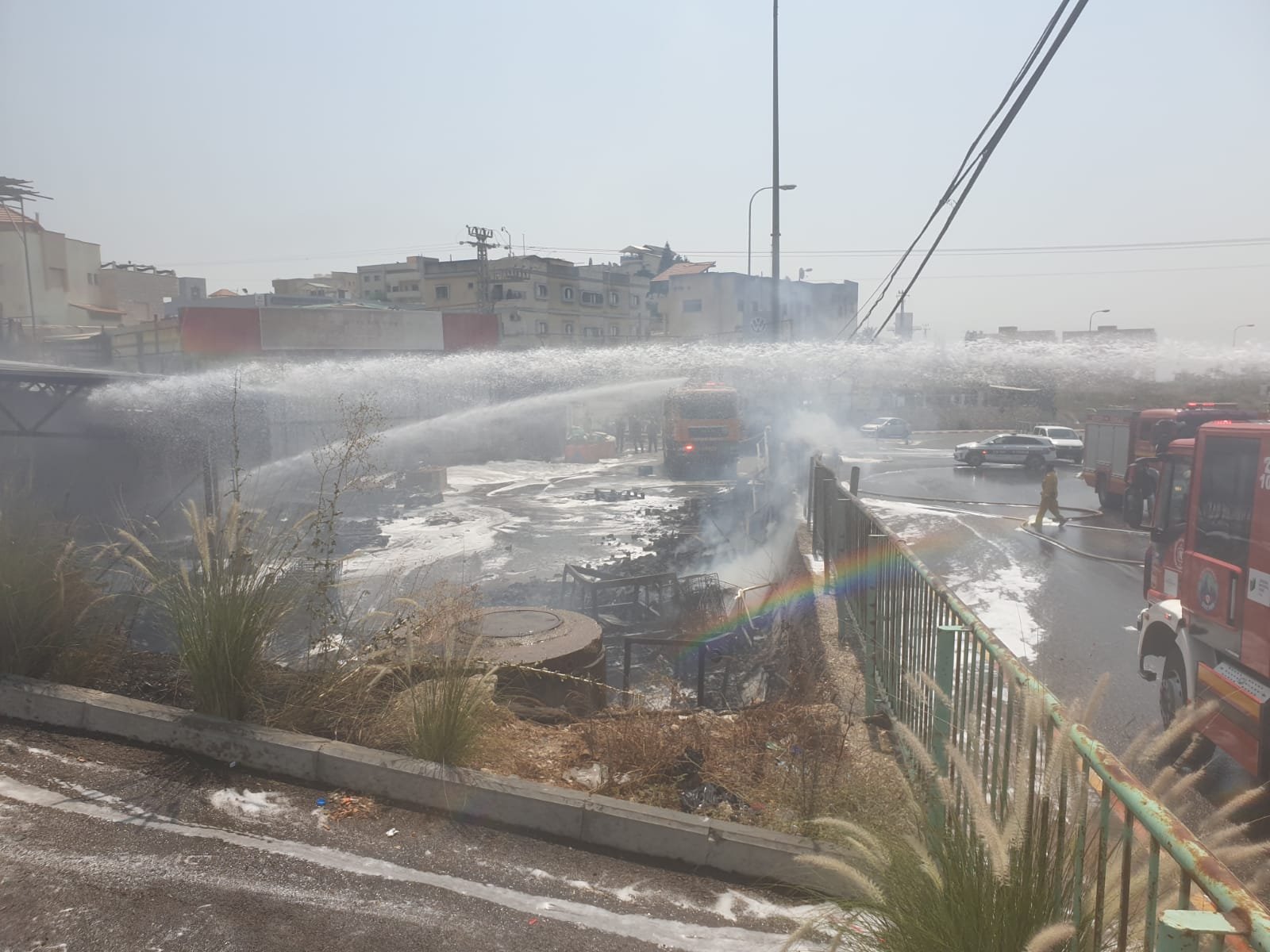 الناصرة: اندلاع حريق  بمنطقة الكراجات في حي الفاخورة-1