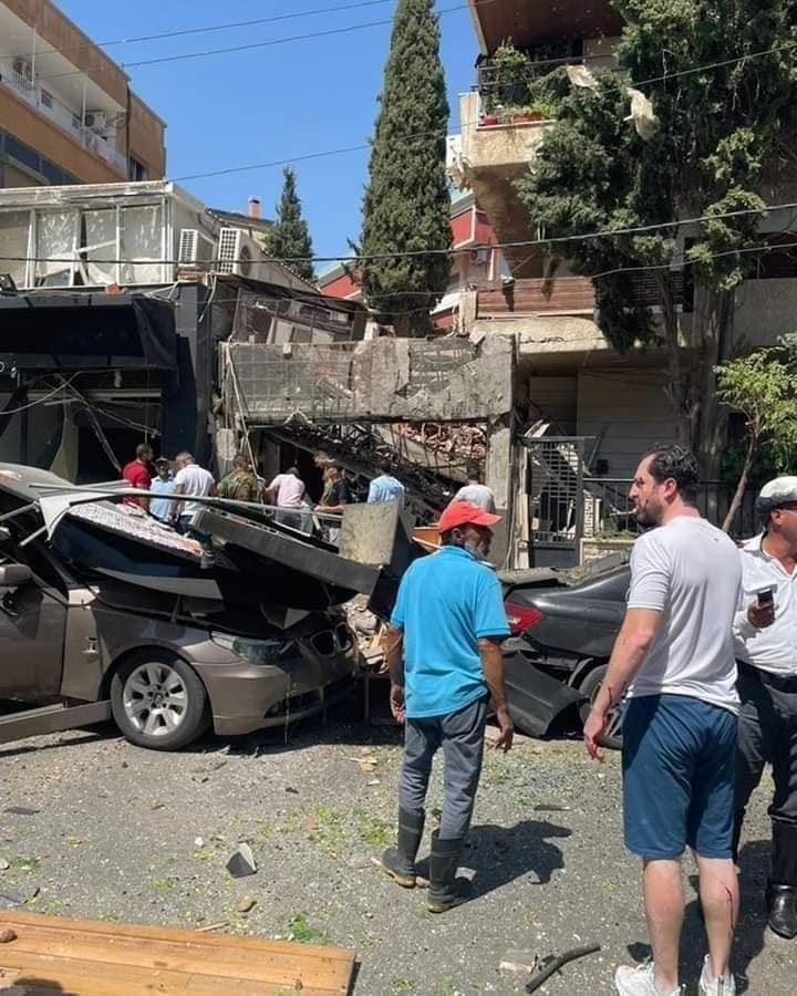 إصابة 9 أشخاص بانفجار أسطوانة غاز وسط دمشق-1