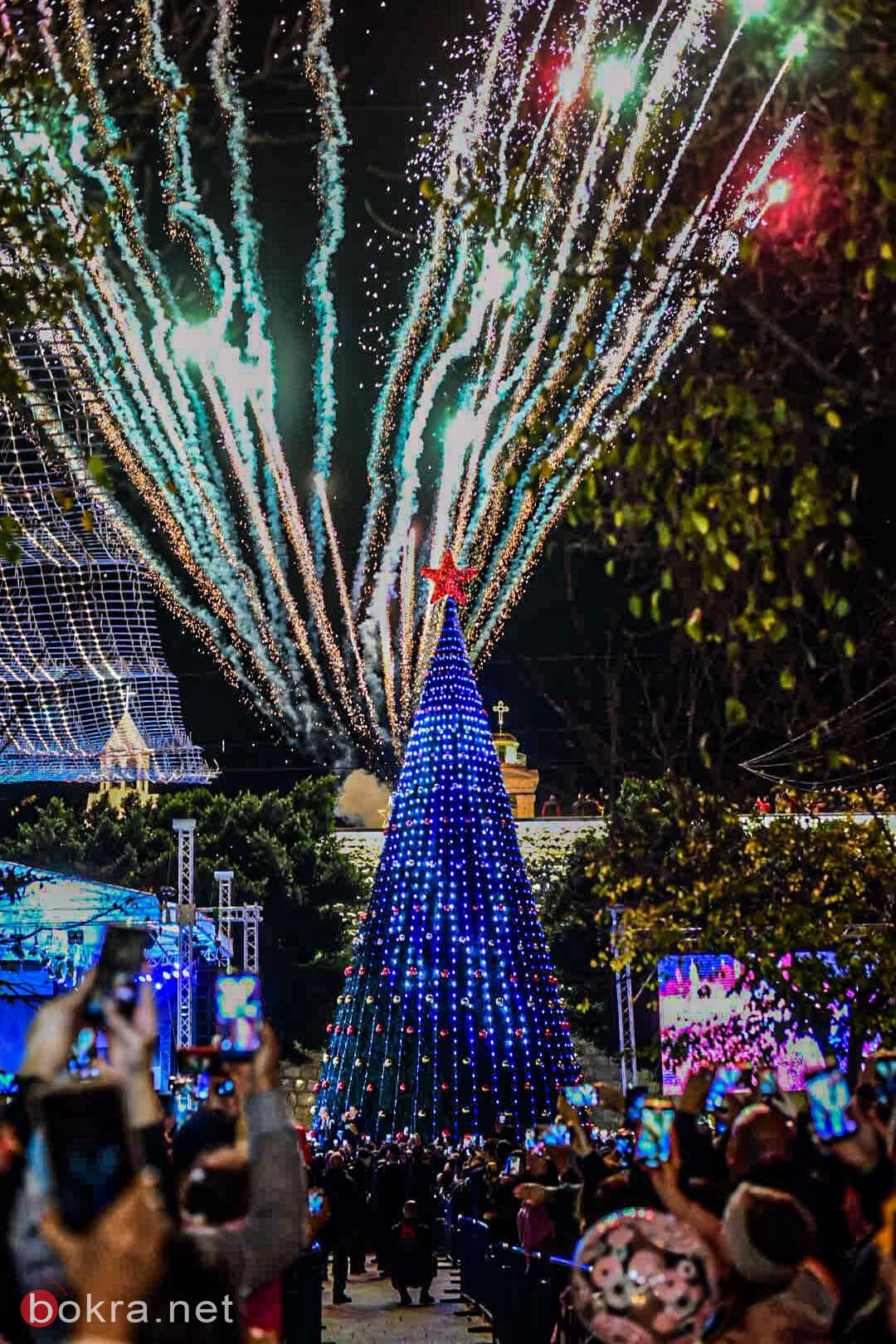 فيديو..... الاحتفال بإضاءة شجرة الميلاد في بيت لحم-2