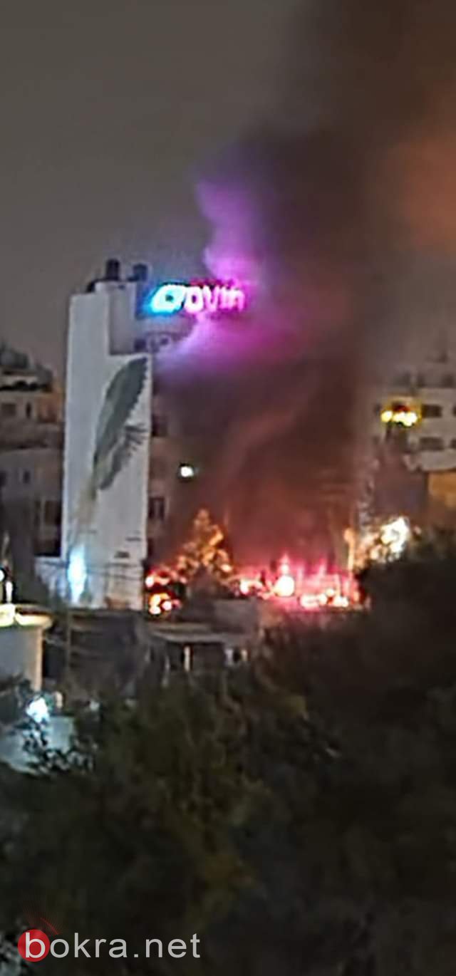 الدفاع المدني يخمد حريق مطعم في رام الله التحتا-4