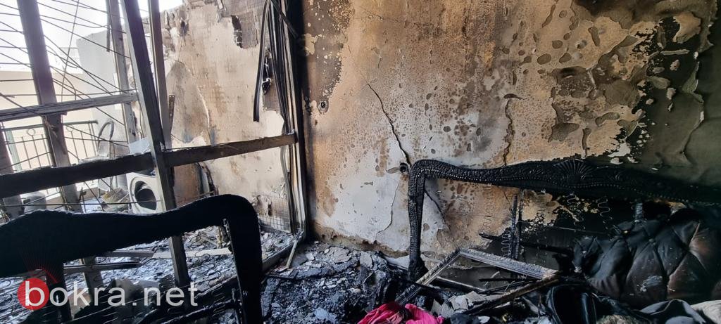 اندلاع حريق داخل منزل مكون من 8 طبقات في حيفا-1