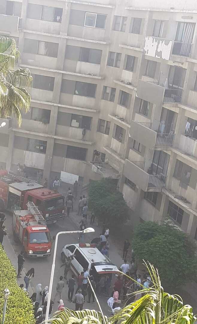 13 إصابة بحالات اختناق بين الطلاب إثر حريق اندلع في السكن الجامعي بدمشق-0