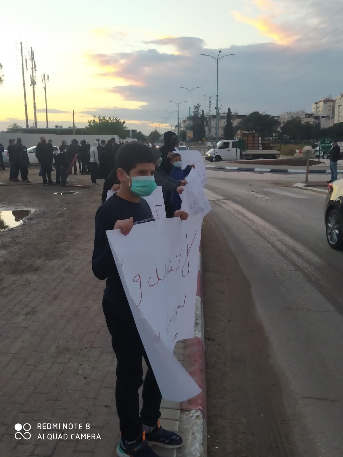 اللد: وقفة احتجاجية على مفرق جاني افيف ضد سياسة هدم البيوت العربية-2