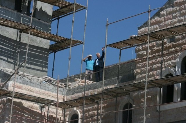 تقدم الأعمال في إتمام بناء الكنيسة الجديدة في كفرسميع-4