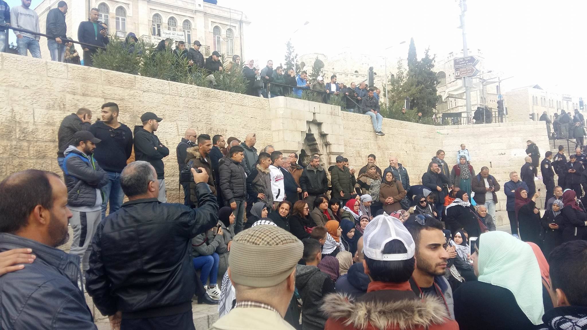 القدس: احتجاجات في باب العامود في أعقاب قرار ترامب-1