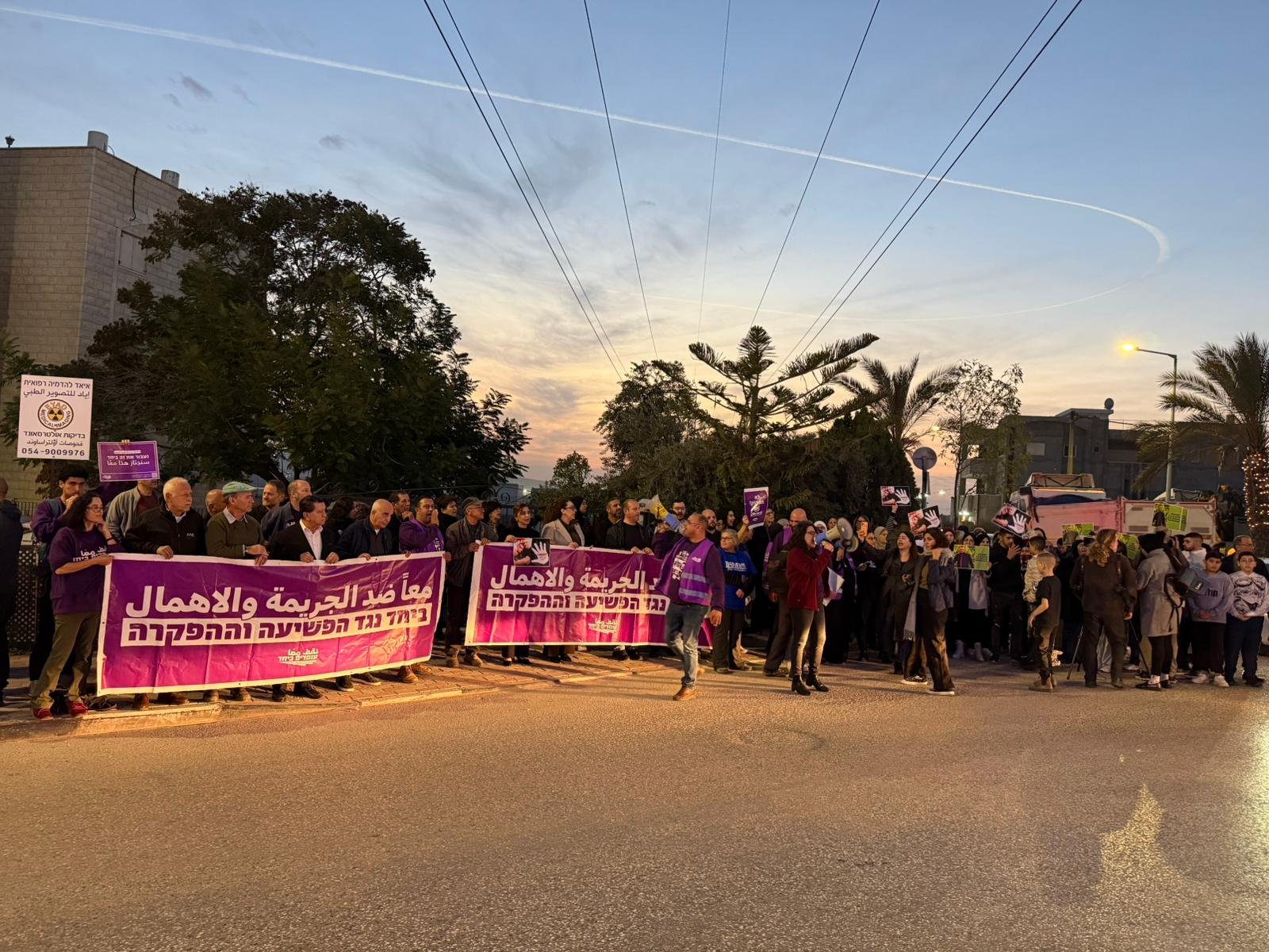 مظاهرة طوارئ في طرعان بمشاركة مئات العرب واليهود| نقف معًا: لن نتوقف حتى تتحمل الدولة مسؤوليتها-13