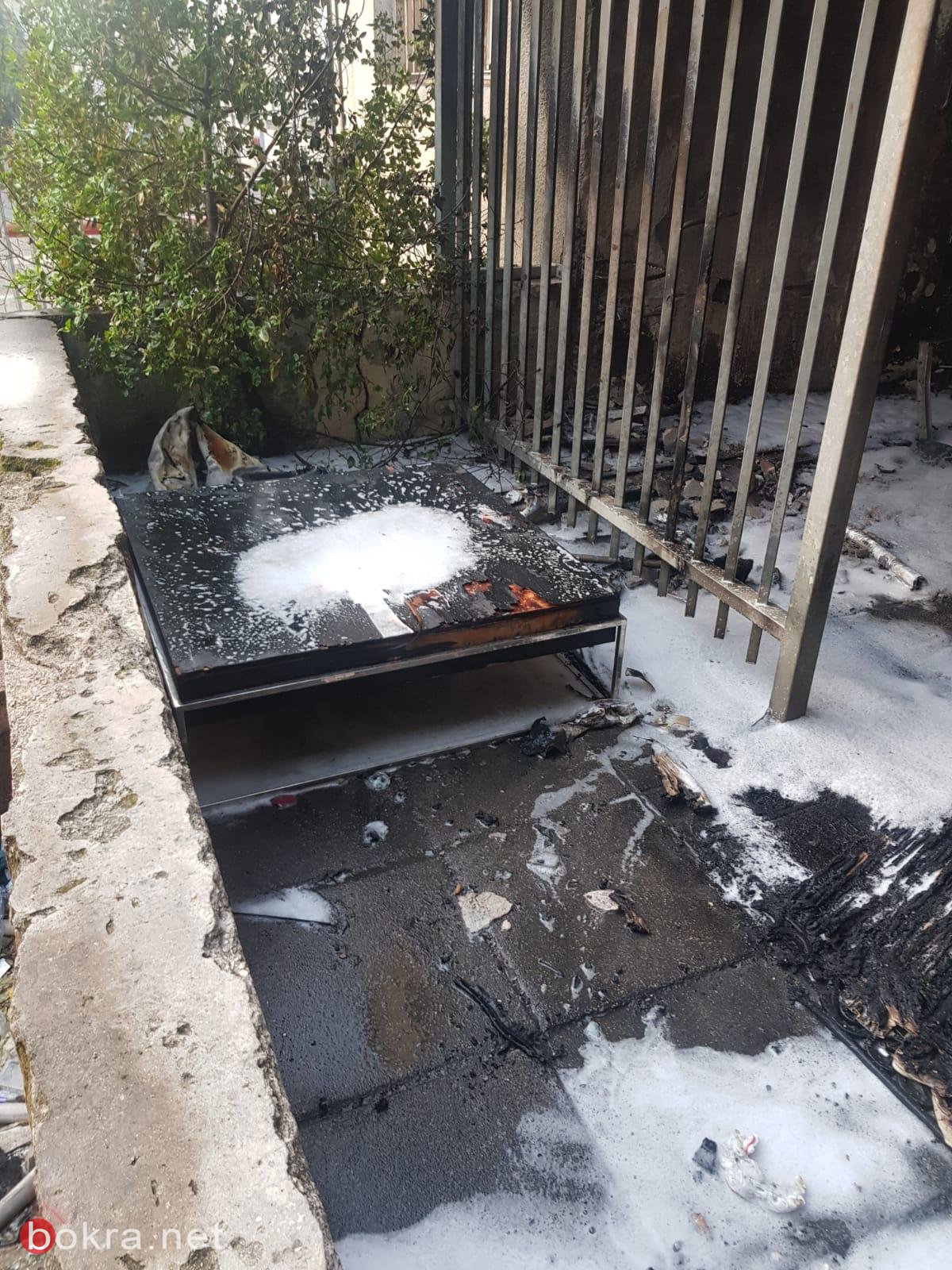 حيفا: اندلاع حريق في مبنى سكني  -1