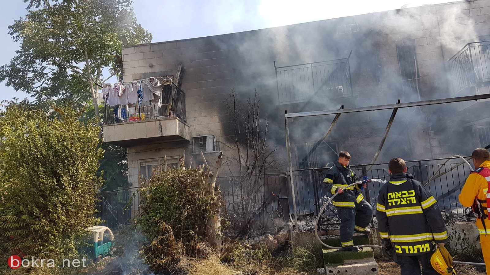 القدس: احتراق منزلين والحاق اضرار في حريقا بحي سنهدريا-1