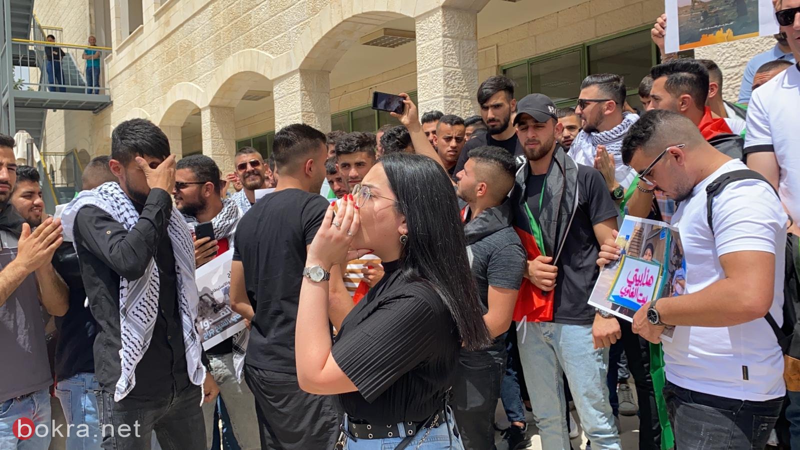 طلاب الجامعة الأمريكية في جنين يتظاهرون تضامنًا مع القدس-6