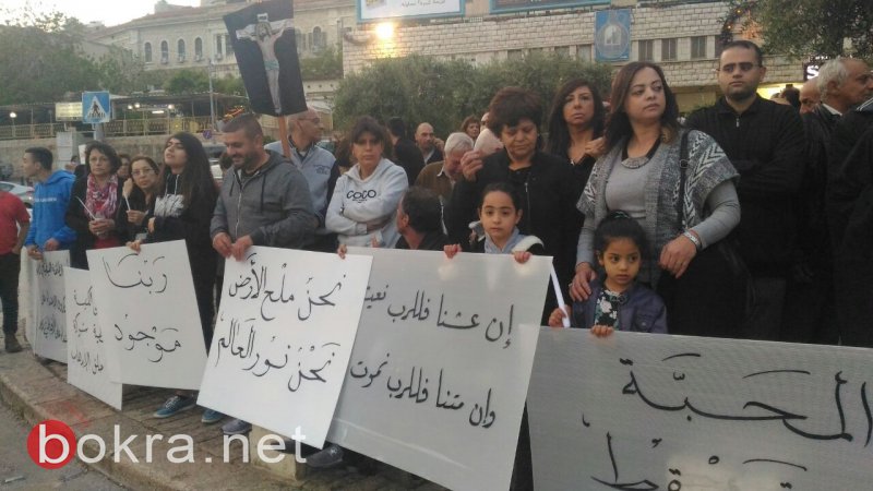 وقفة حداد وإضاءة شموع في الناصرة على ضحايا الإرهاب في مصر-6