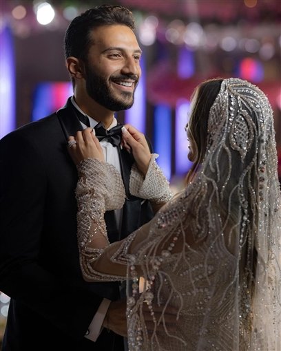 تامر حسني أشعل الفرح.. صور من حفل زفاف لينا الطهطاوي ومحمد فرج-4