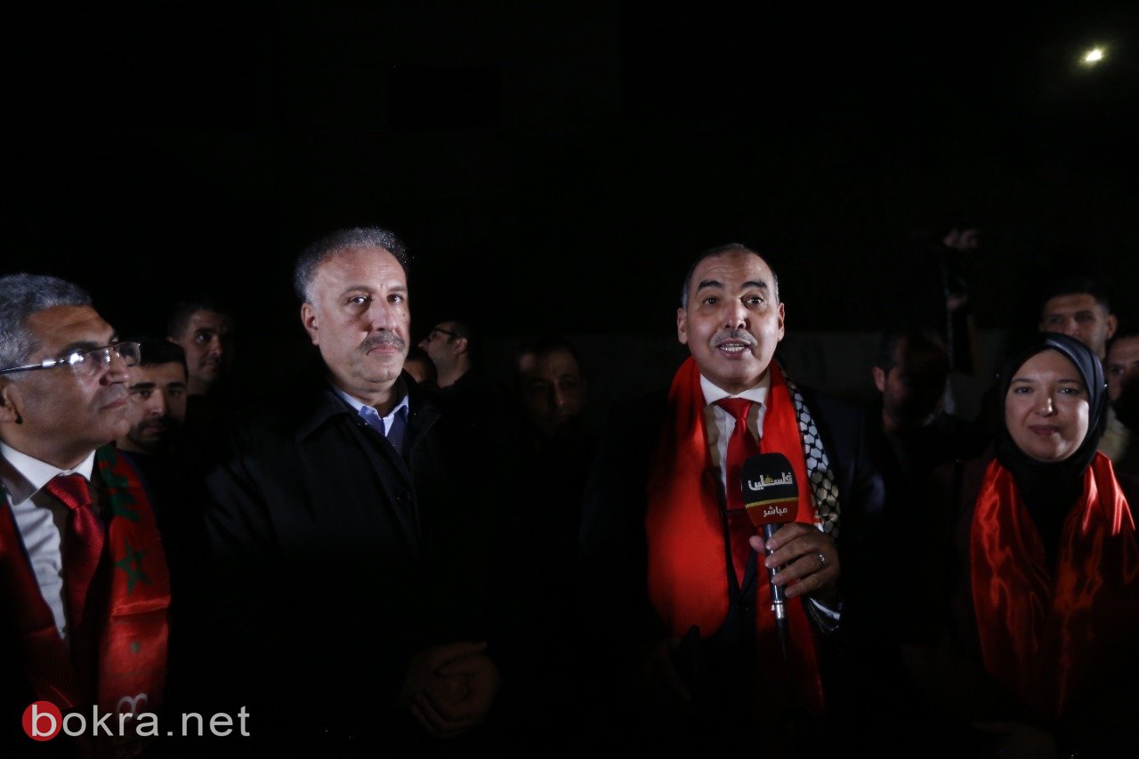 إضاءة برج "تلفزيون فلسطين" بالعلم المغربي احتفالا بتأهل "أسود الأطلس" إلى المربع الذهبي في مونديال قطر-2