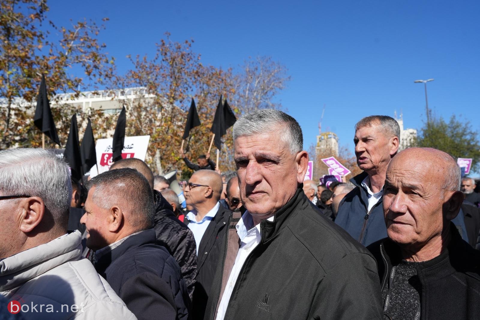 القدس: مئات المتظاهرين أمام مكتب رئيس الحكومة  تحت شعار: "مظاهرة الغضب: لوقف الجريمة والمجازر في المجتمع العربي-8