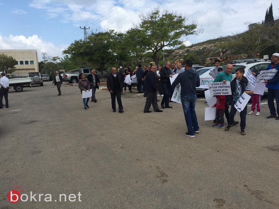 اهالي سخنين يتظاهرون في منطقة "ترديون" لتصدي لمخطط تجريف شارع الشكاير-9