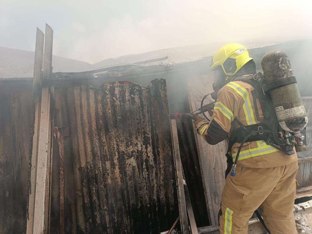 اللد:اندلاع حريق في منزل سكني-2
