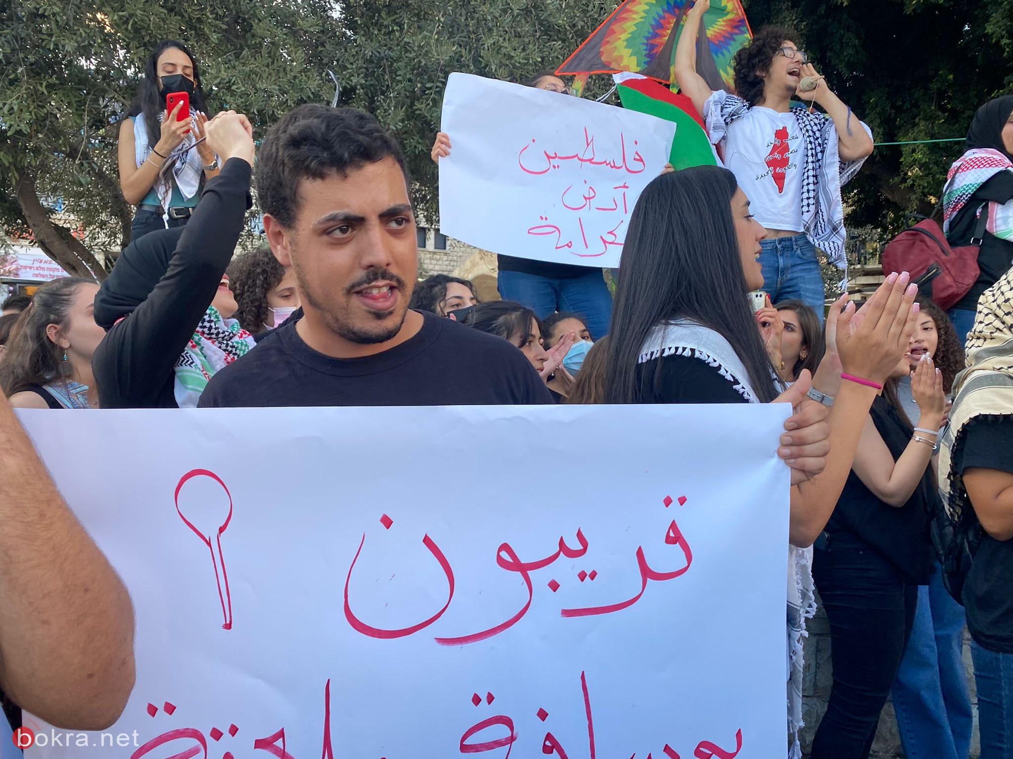 وقفة احتجاجية دعما للأسرى في مدينة الناصرة-3