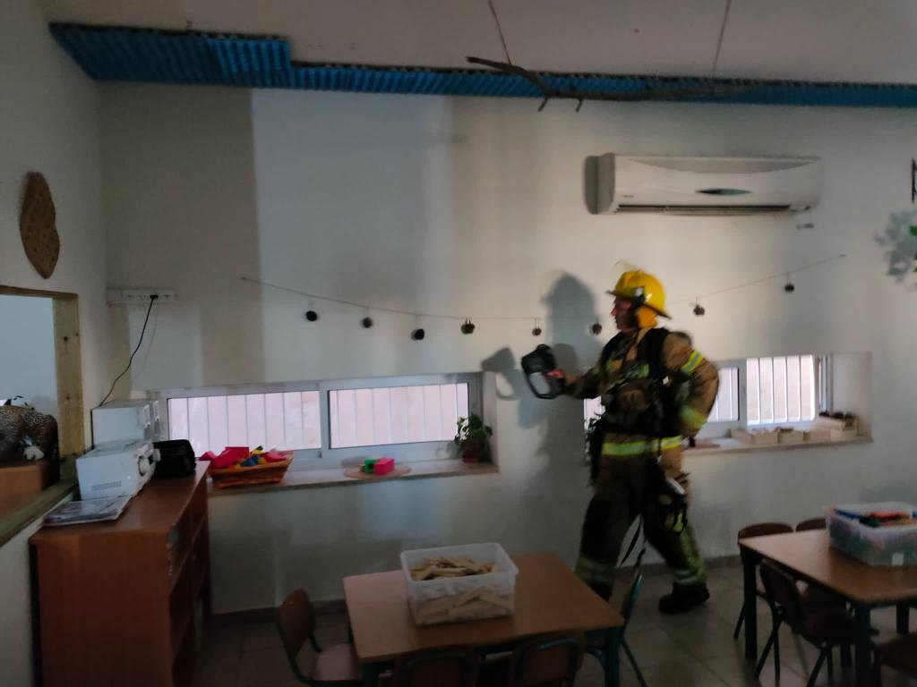 حيفا:إندلاع حريق في روضة اطفال-2
