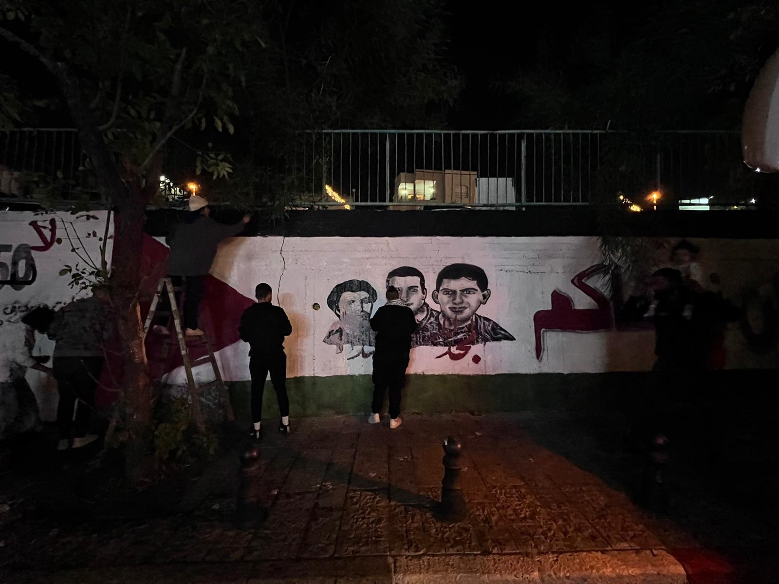 الناصرة: الحراك النصراوي الفلسطيني يرمم جداريات بعد تخربيها للمرة الخامسة-2