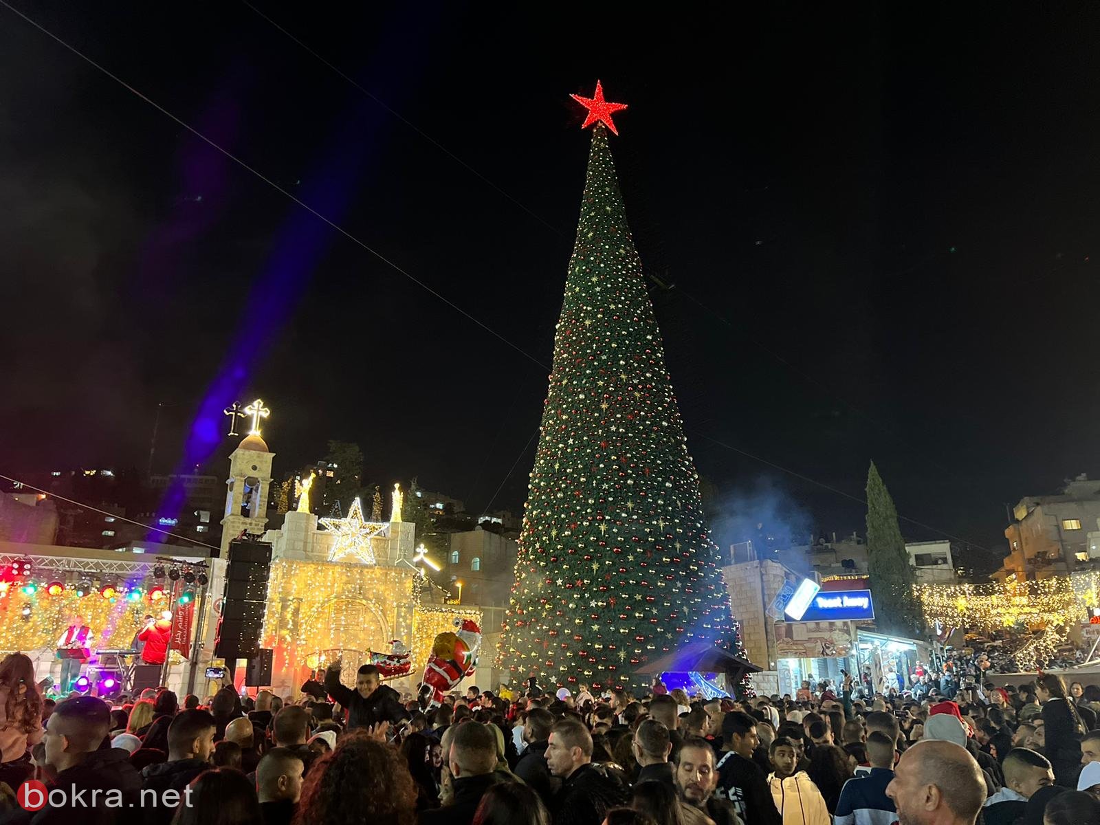 الناصرة: الاف المشاركين في احتفال اضاءة شجرة عيد الميلاد في ساحة العين-19