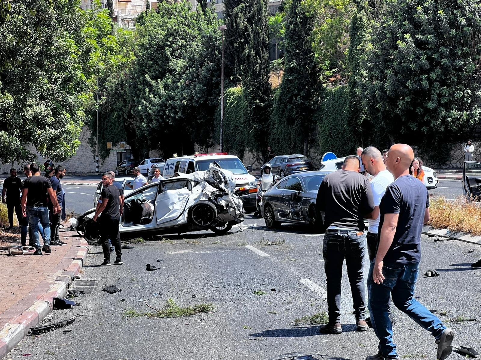 عدة إصابات بحادث طرق على التفافي الناصرة-0