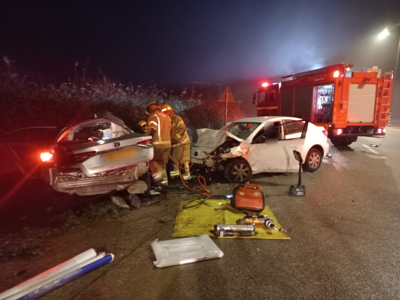حيفا: حادث طرق بين سيارتين يسفر عن اصابتين-3