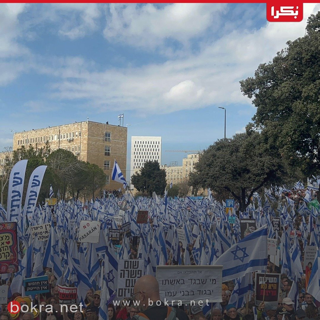 أكثر من 50 ألف متظاهر في القدس .. خطابات منددة بالحكومة ومخططاتها-11