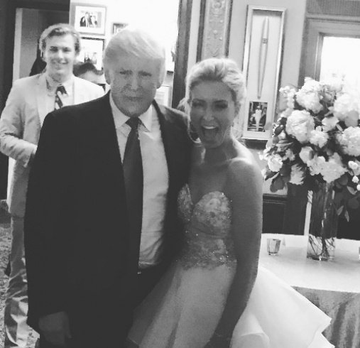 ترامب يقتحم حفل زفاف ويفاجئ العروسين-0
