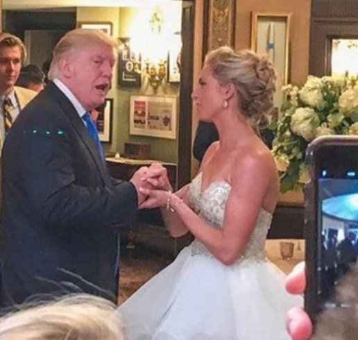ترامب يقتحم حفل زفاف ويفاجئ العروسين-1
