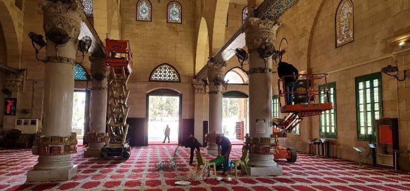 القدس: الأوقاف الإسلامية تجري التحضيرات لاستقبال شهر رمضان المبارك-1