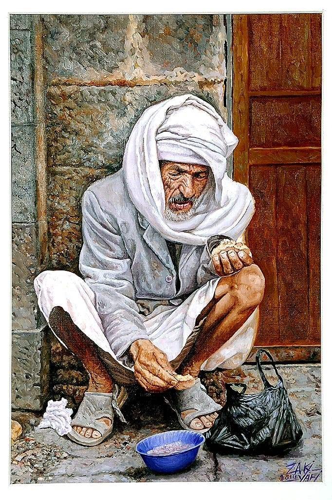 فنان يمني سخّر فنه لرسم بساطة حياة الناس-0