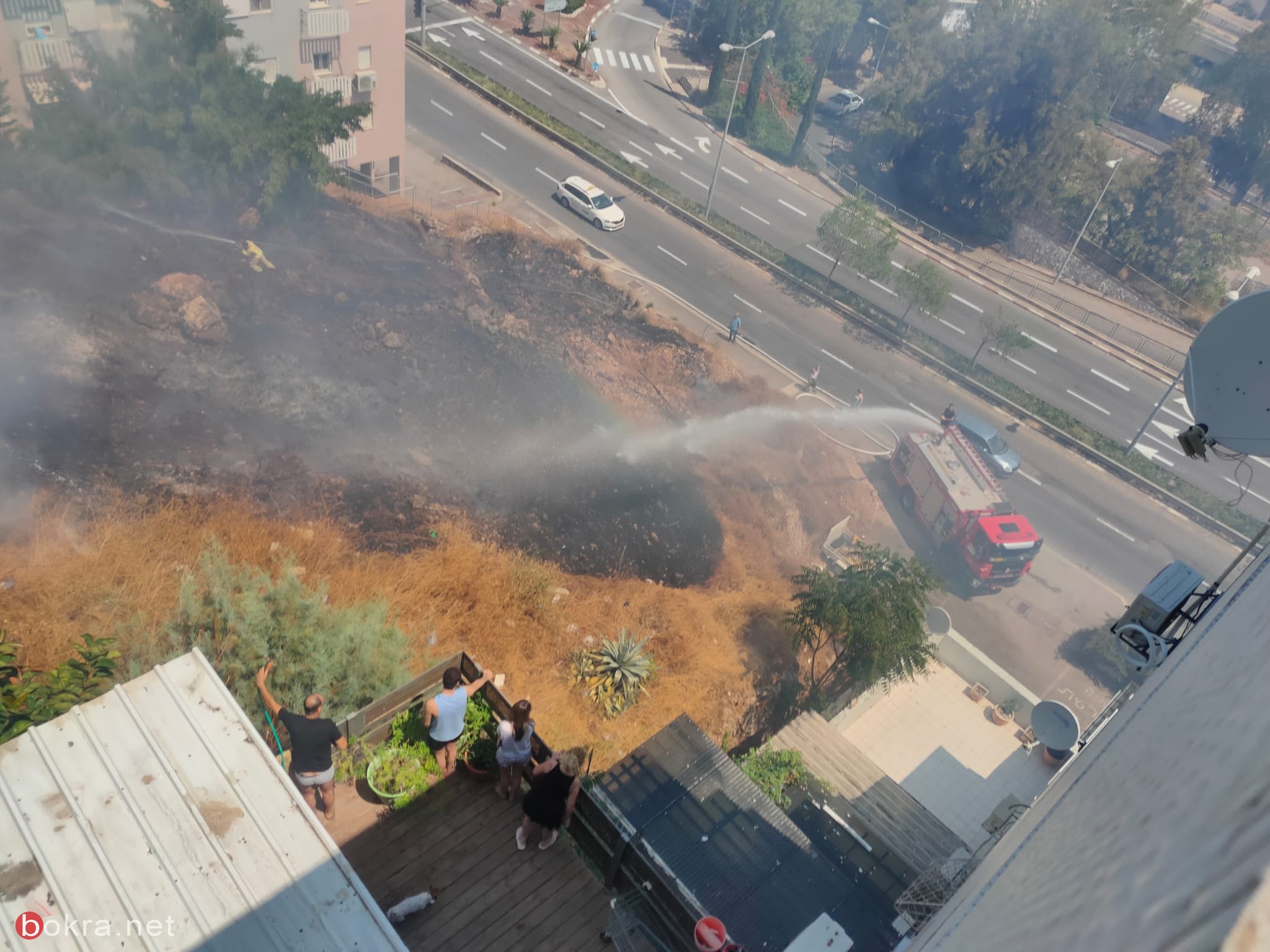 حيفا: اندلاع حريق قرب منازل-0