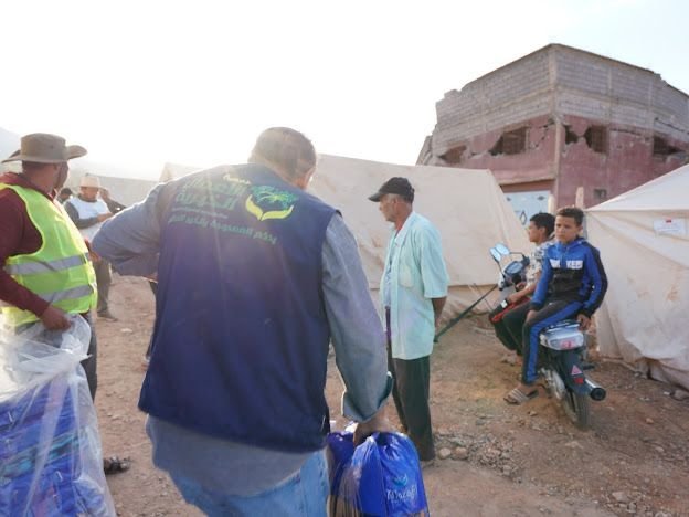 جمعية الأعمال الخيرية- الحركة الإسلامية تبدأ بإيصال المساعدات للأهل في المغرب-7
