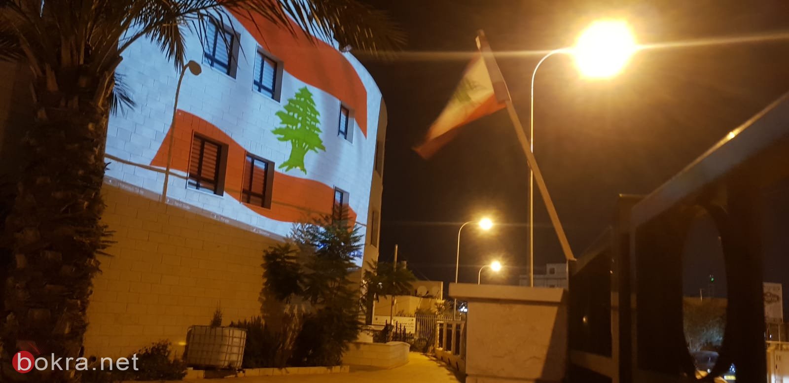 إضاءة مبنى بلديّة عرابة بالعلم اللبناني تضامنًا مع ضحايا كارثة مرفأ بيروت-0