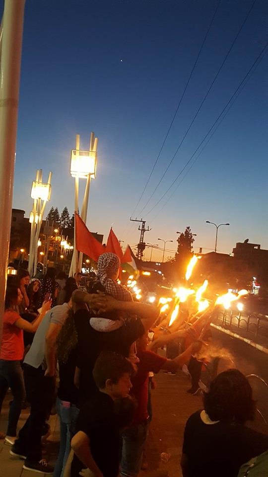 وصول قافلة "شعلة غزة " التي انطلقت من الناصرة الى سخنين .. -19