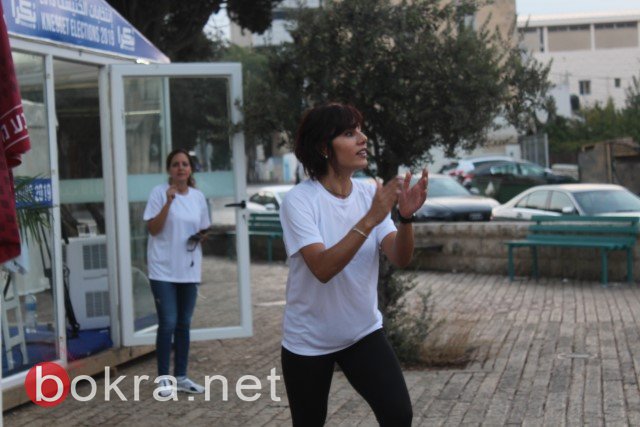 مبادرة "أنا امرأة أنا أختار" .. في نشاط رياضي بجانب "ستوديو بكرا انتخابات" في الناصرة-1