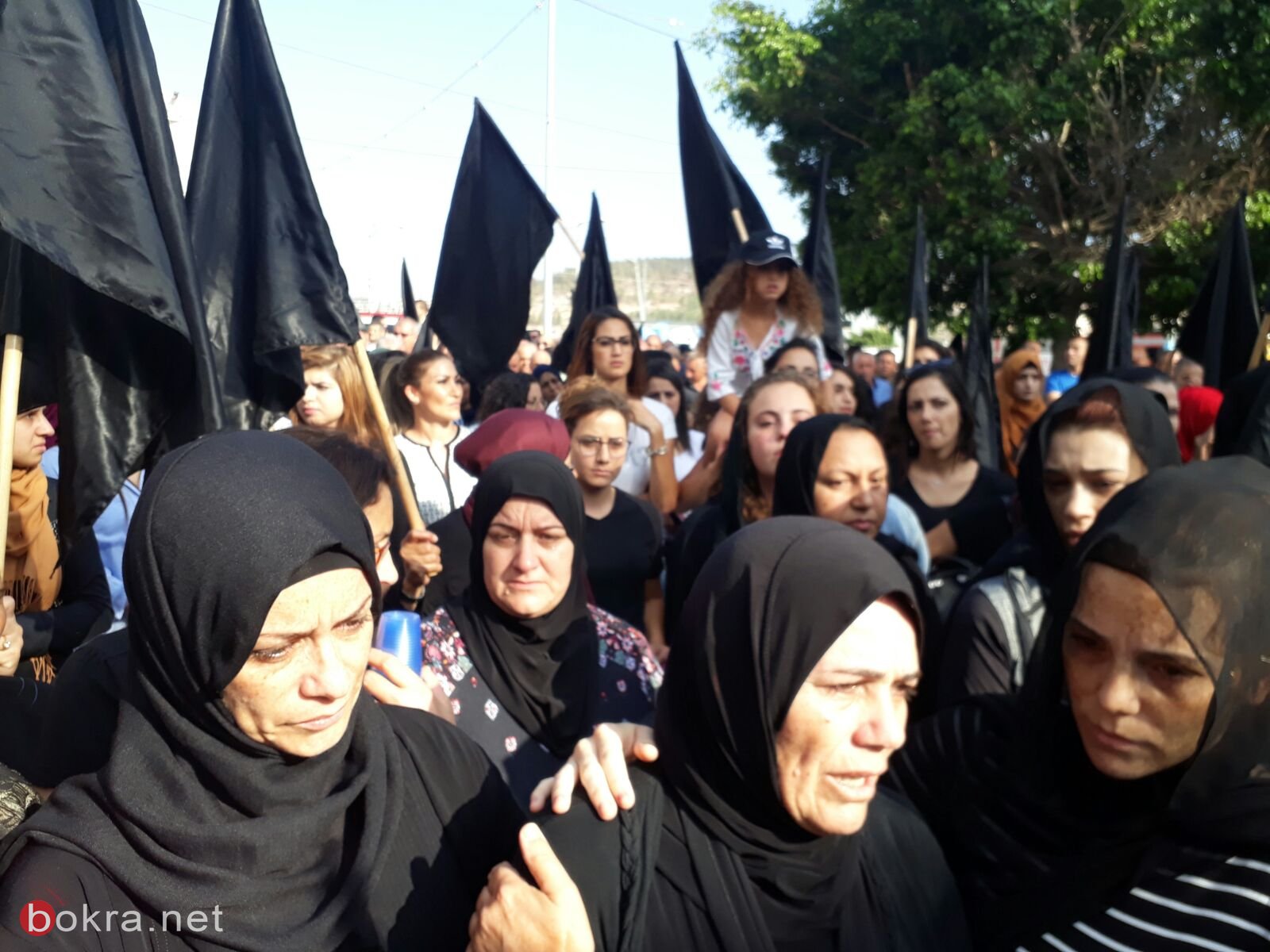 صراخ نساء ودعاء ام ثاكل في مظاهرة مجد الكروم امس ضد العنف-3