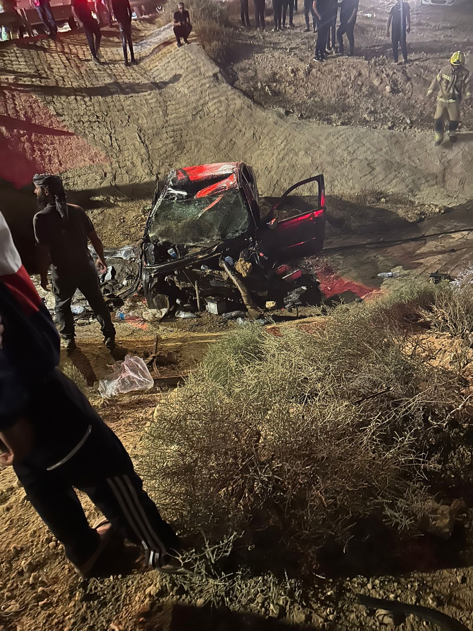 النقب: حادث إنقلاب مركبة واصابة حرجة لشاب (21 عامًا)-1