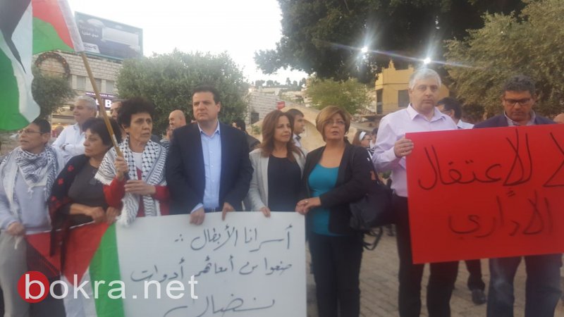 الجبهة والشيوعية في الناصرة يتظاهرون نصرة للاسرى-3