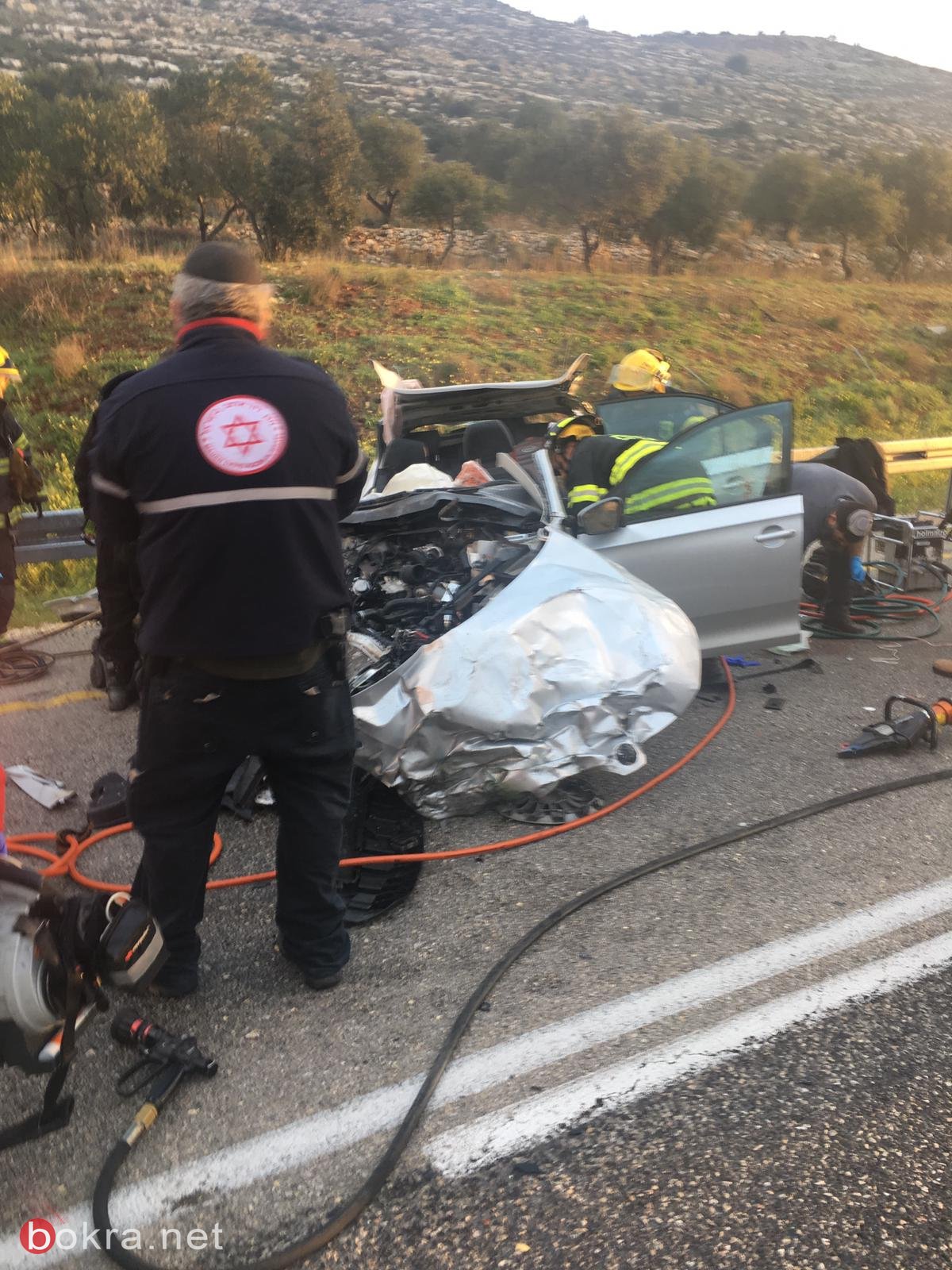 مصرع شخصين في حادث طرق مروع بين شاحنة إسرائيلية وسيارة خصوصية اسرائيلية-2
