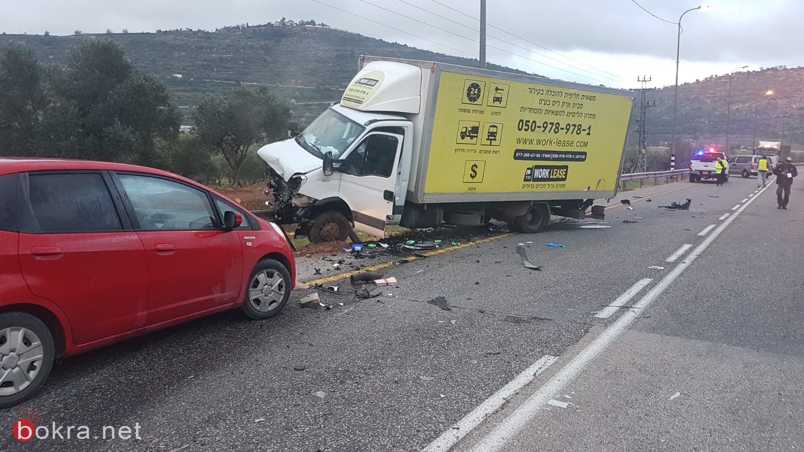 مصرع شخصين في حادث طرق مروع بين شاحنة إسرائيلية وسيارة خصوصية اسرائيلية-3