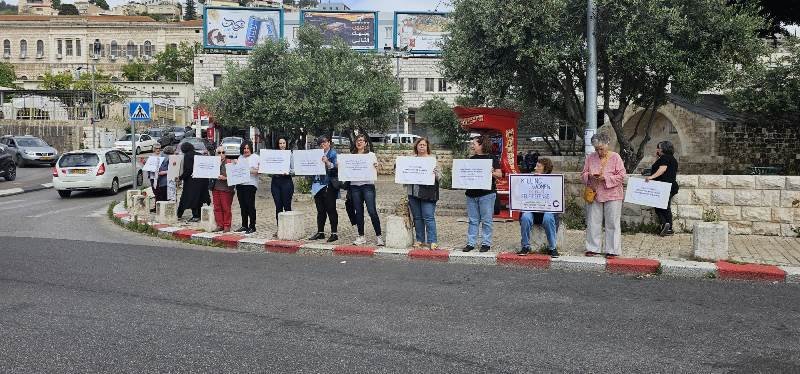 الناصرة: تظاهرة لناشطات نسويات فلسطينيات ويهوديات ضد اعتقال بروفيسور كيفوركيان-8