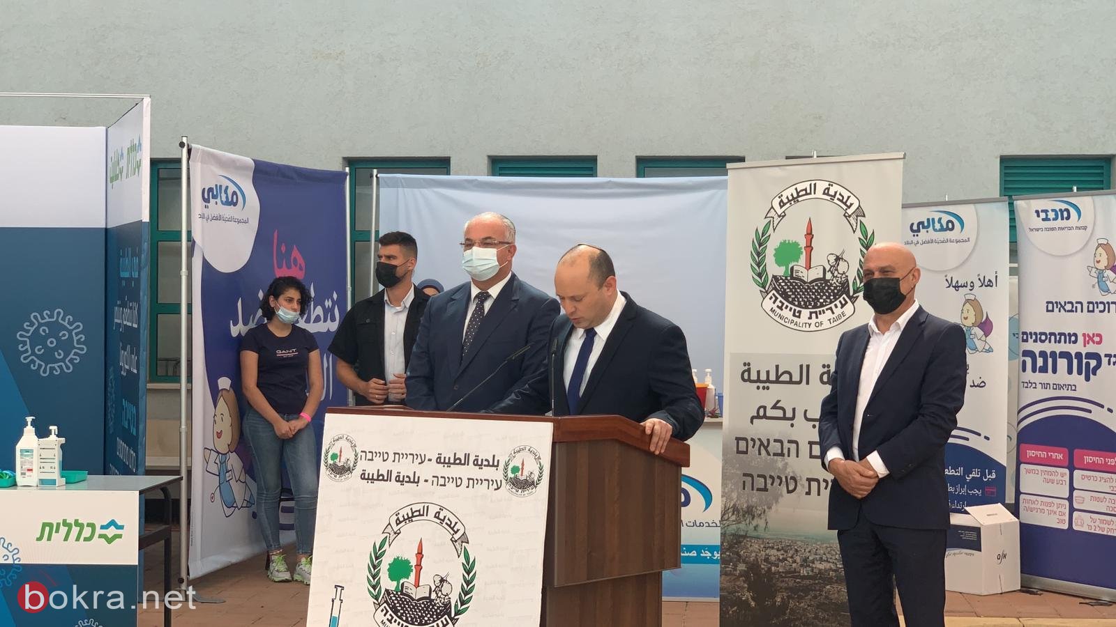 بينت في زيارة لمدينة الطيبة ويشدد على أهمية التطعيم في المجتمع العربي‎‎-5