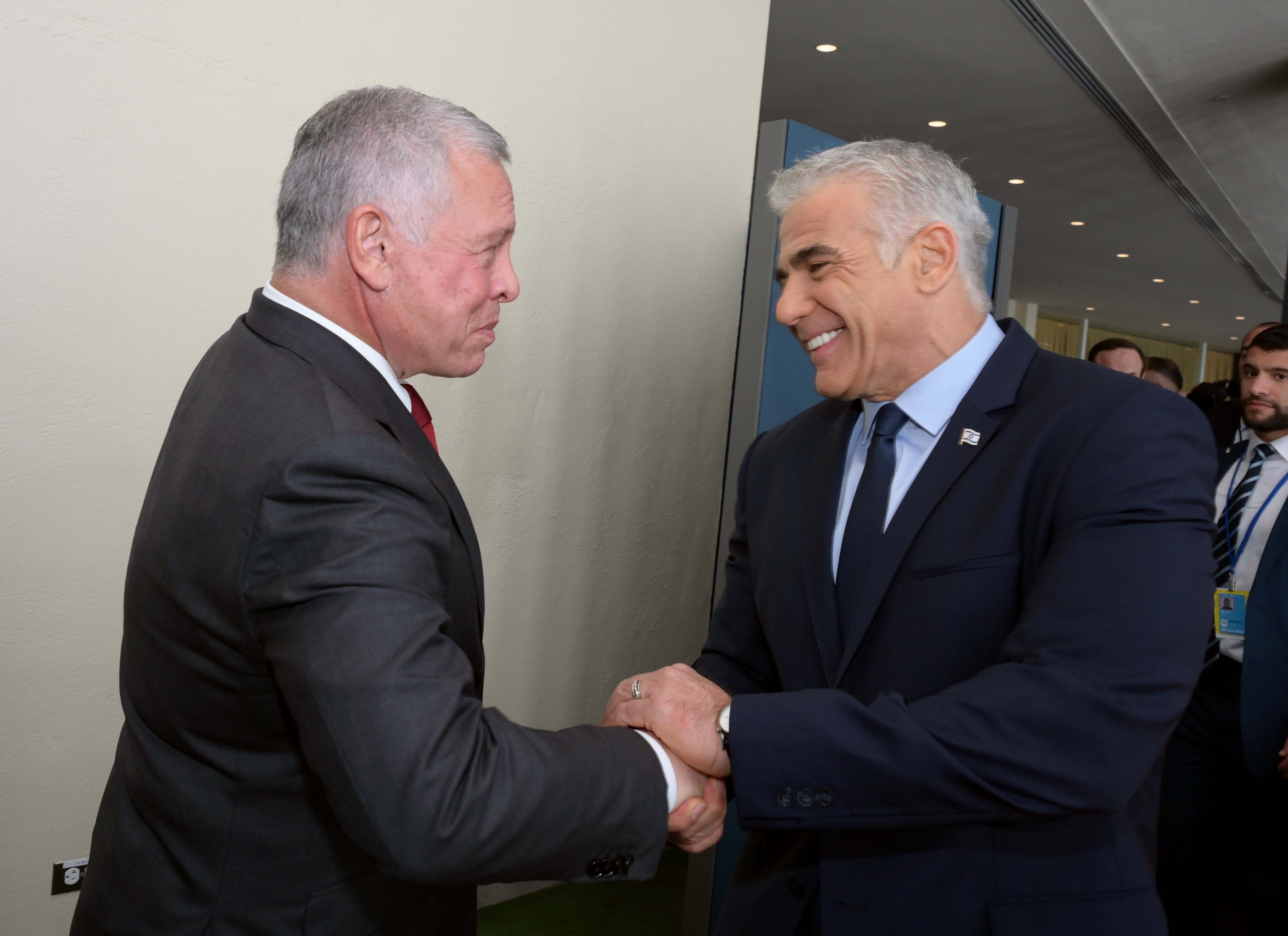 رئيس الوزراء لابيد يلتقي العاهل الأردني في نيويورك‎‎-0